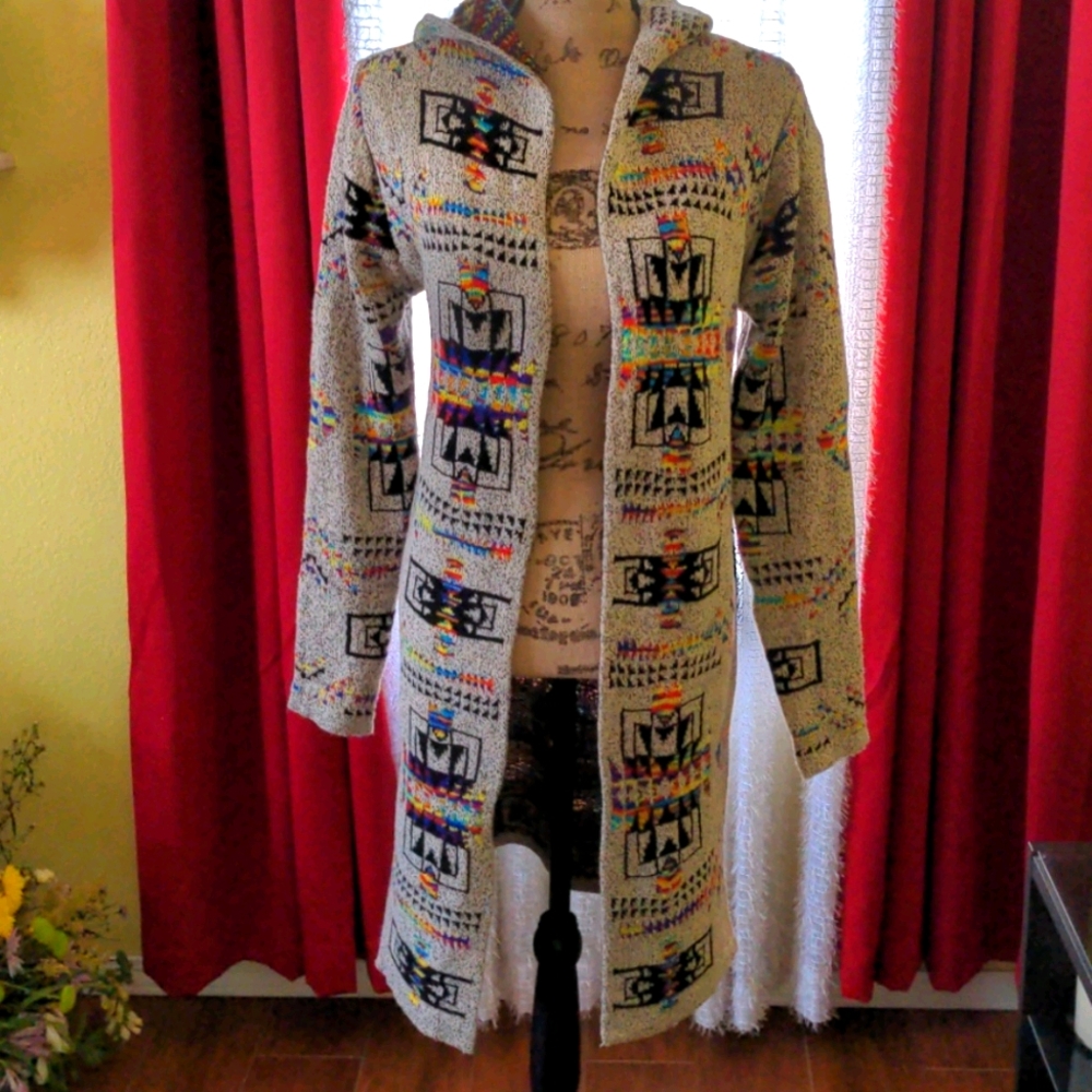 Women's Multicolor Patterned Cardigan